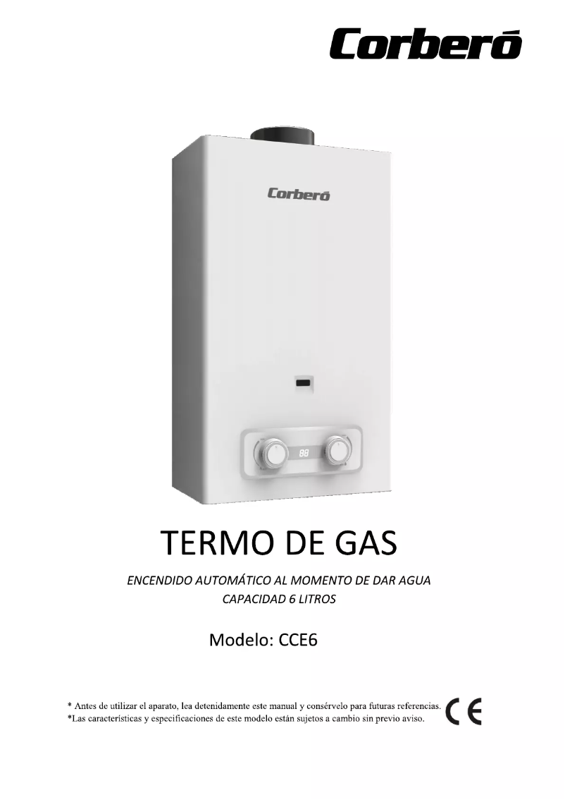 Imagen de la primera página del manual del dispositivo CCE6GN