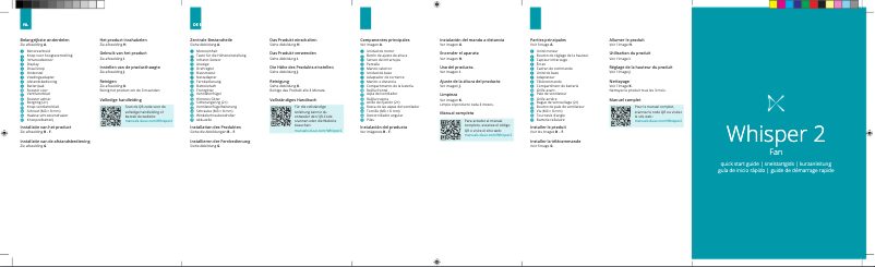 Imagen de la primera página del manual del dispositivo Whisper 2