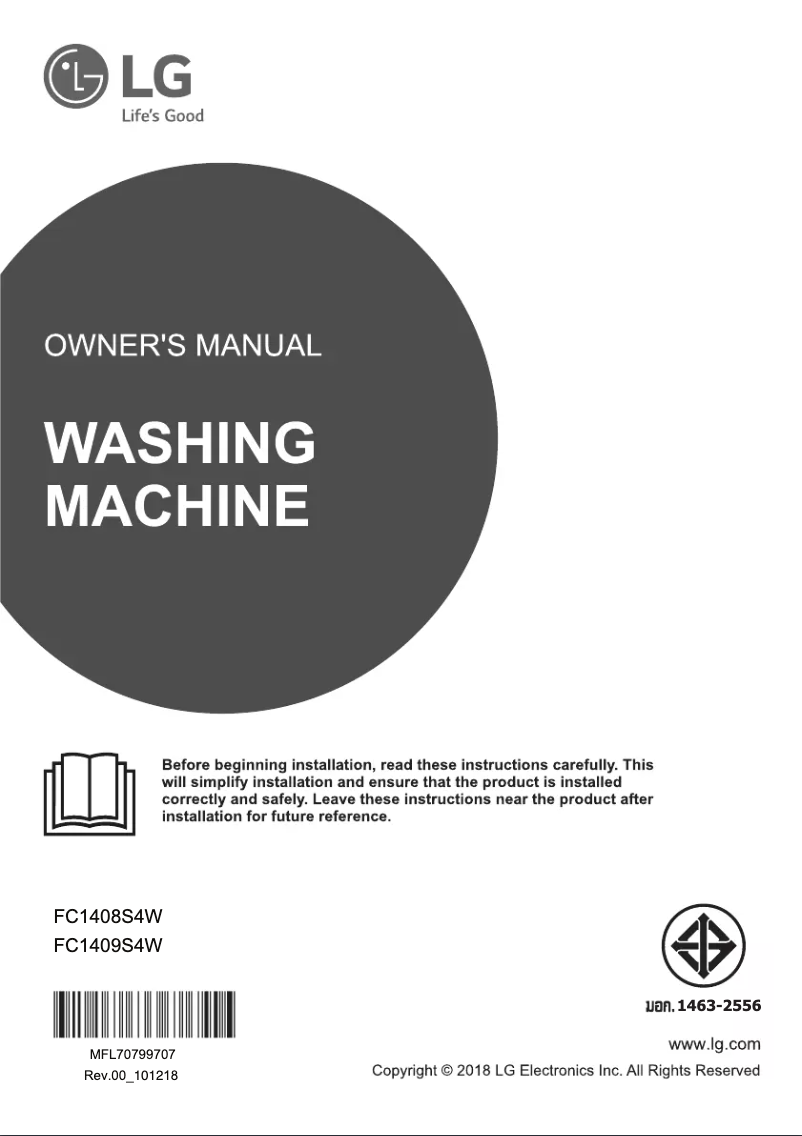 Página 1 del manual Manual de usuario LG FC1409S4W