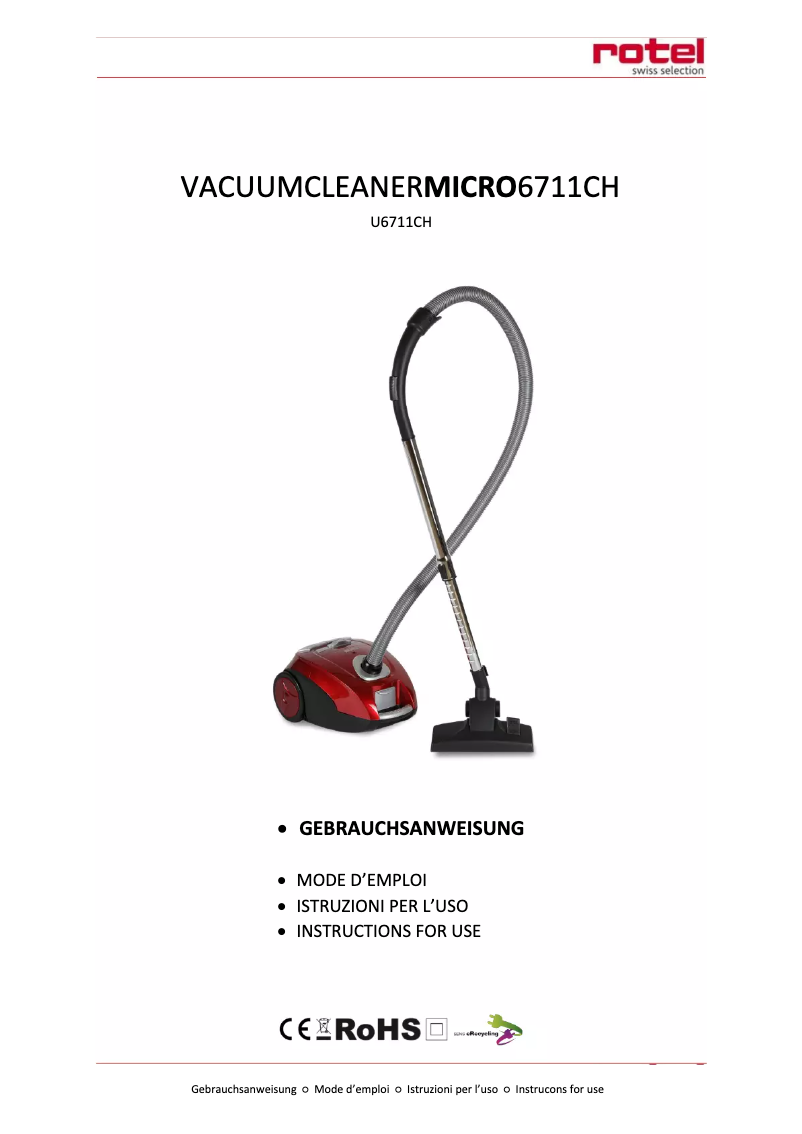 Página nº 1 - Manual de usuario Rotel Micro U6711CH