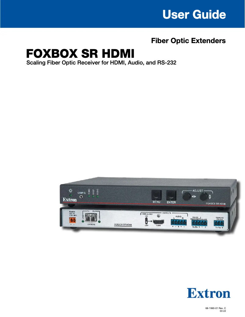 Página 1 del manual Manual de usuario Extron FOXBOX SR HDMI
