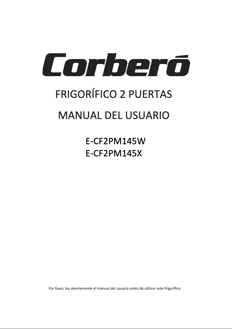 Página nº 1 - Manual de usuario Corbero E-CF2PM145W