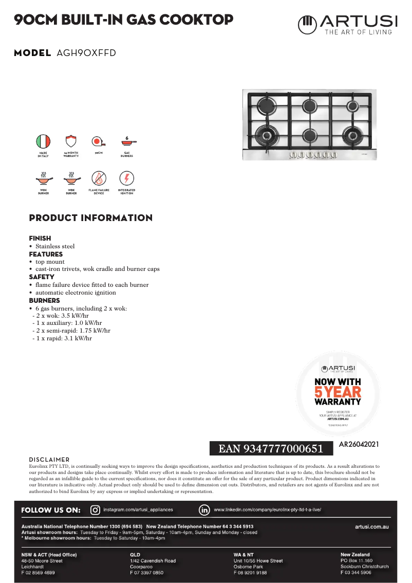 Imagen de la primera página del manual del dispositivo AGH90XFFD