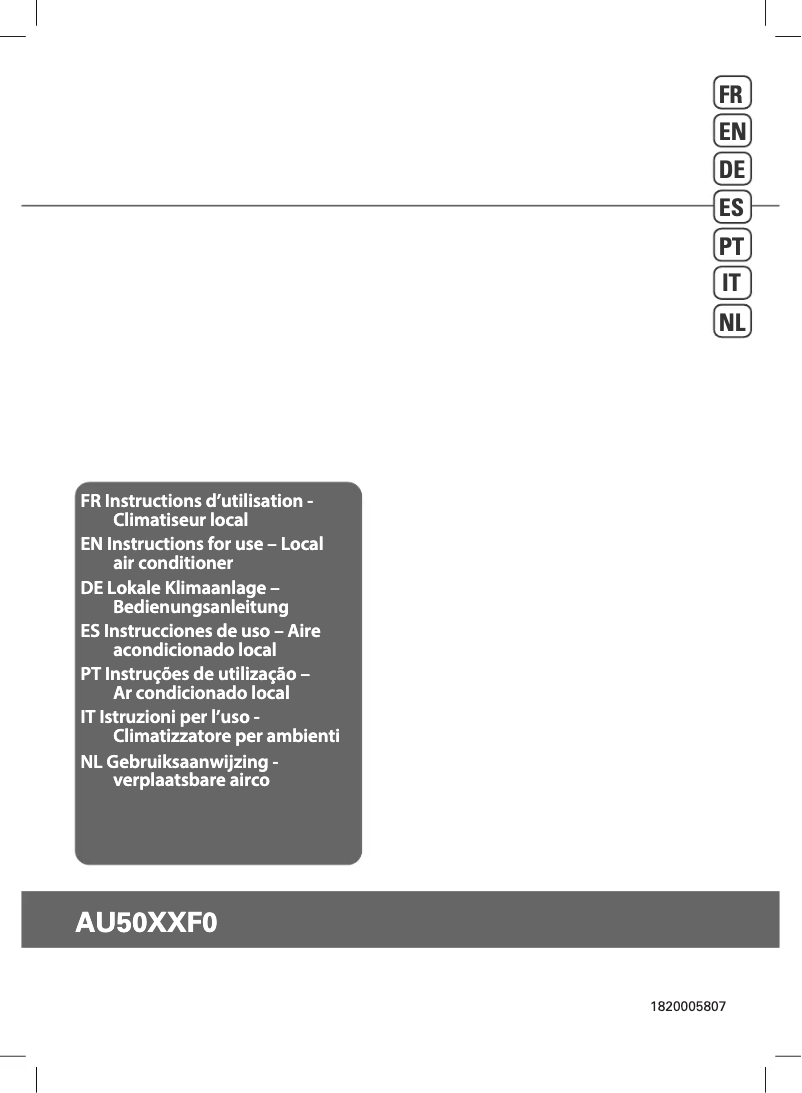 Imagen de la primera página del manual del dispositivo Turbo Cool AU5010