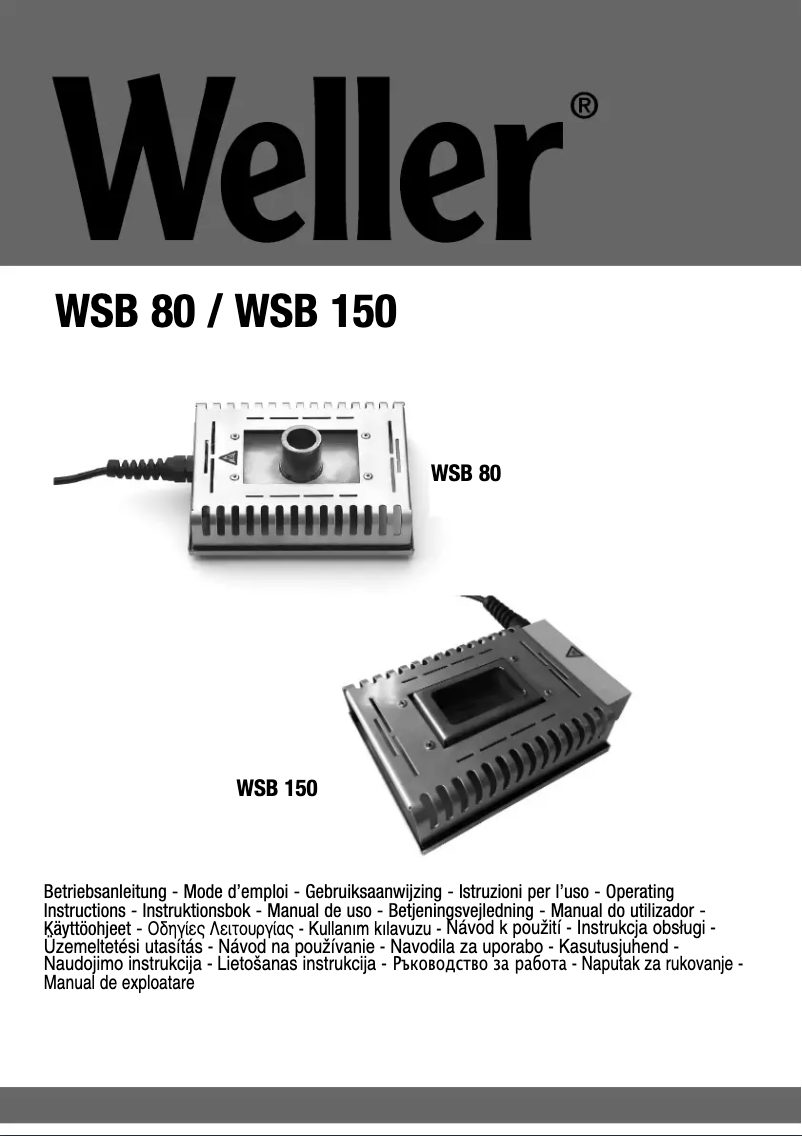 Página 1 del manual Manual de usuario Weller WSB 150
