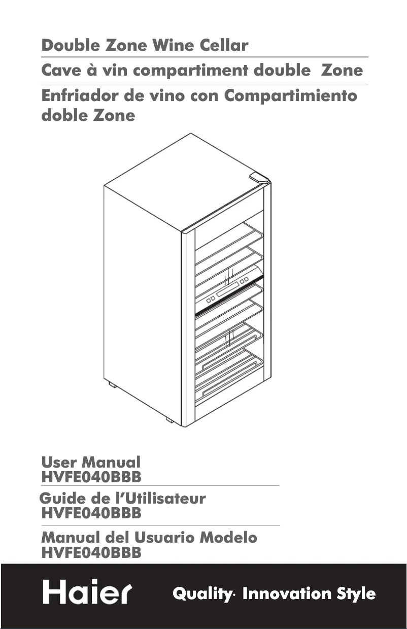 Imagen de la primera página del manual del dispositivo HVFE040BBB
