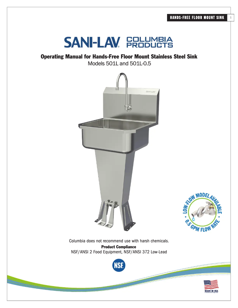 Imagen de la primera página del manual del dispositivo 501L