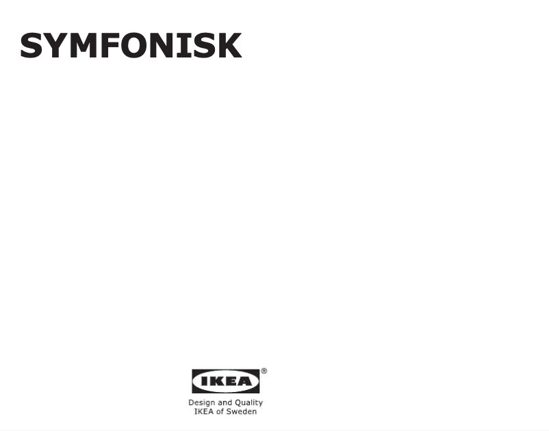 Página 1 del manual Manual de usuario Ikea SYMFONISK 603.704.80