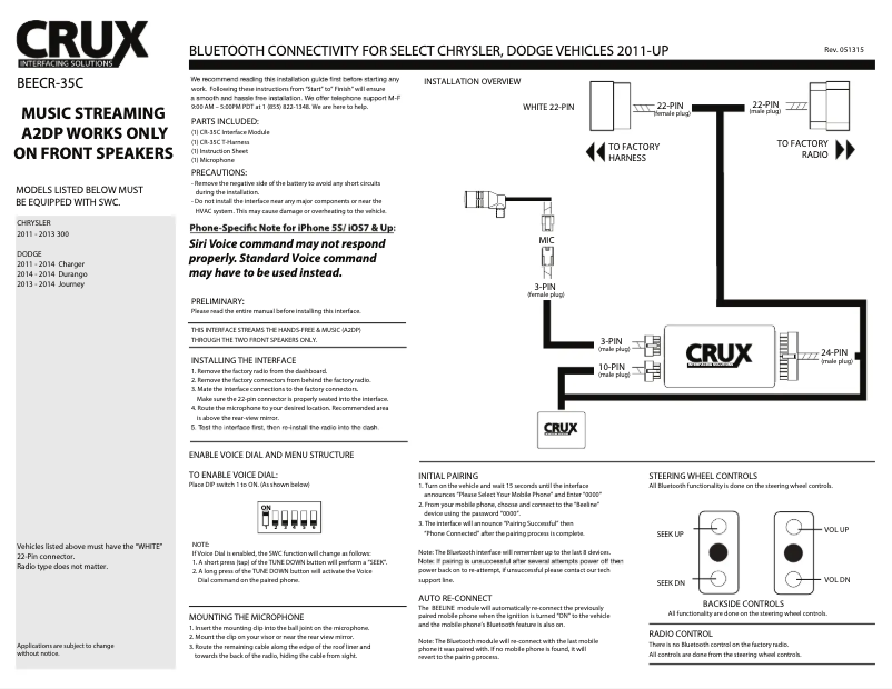 Página nº 1 - Manual de usuario CRUX BEECR-35C