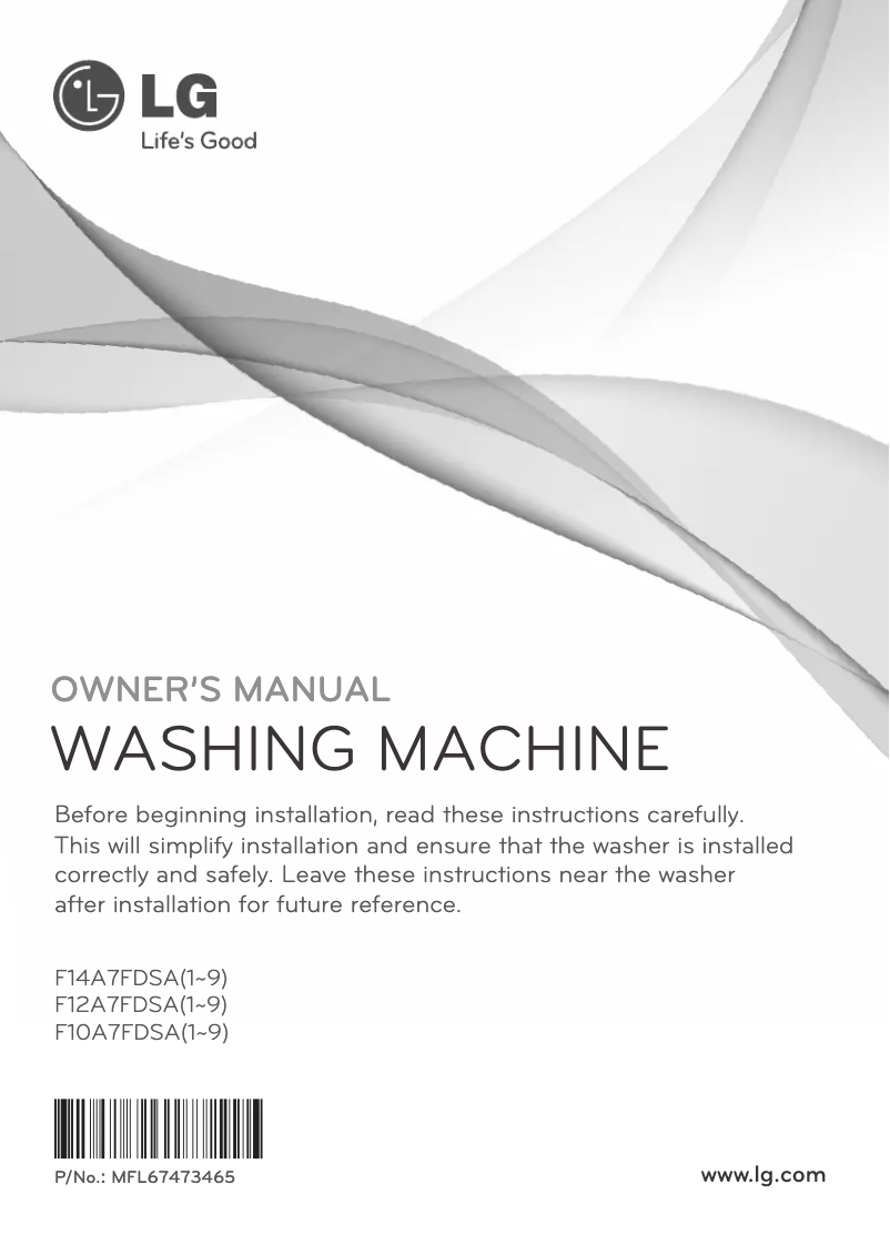 Página 1 del manual Manual de usuario LG F14A7FDSA6