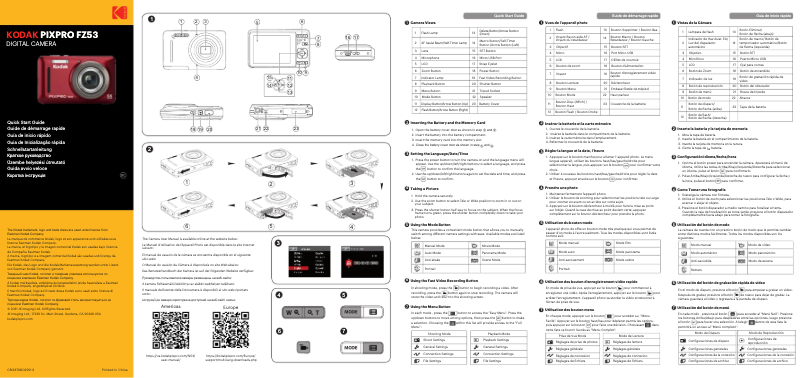 Imagen de la primera página del manual del dispositivo Pixpro FZ53