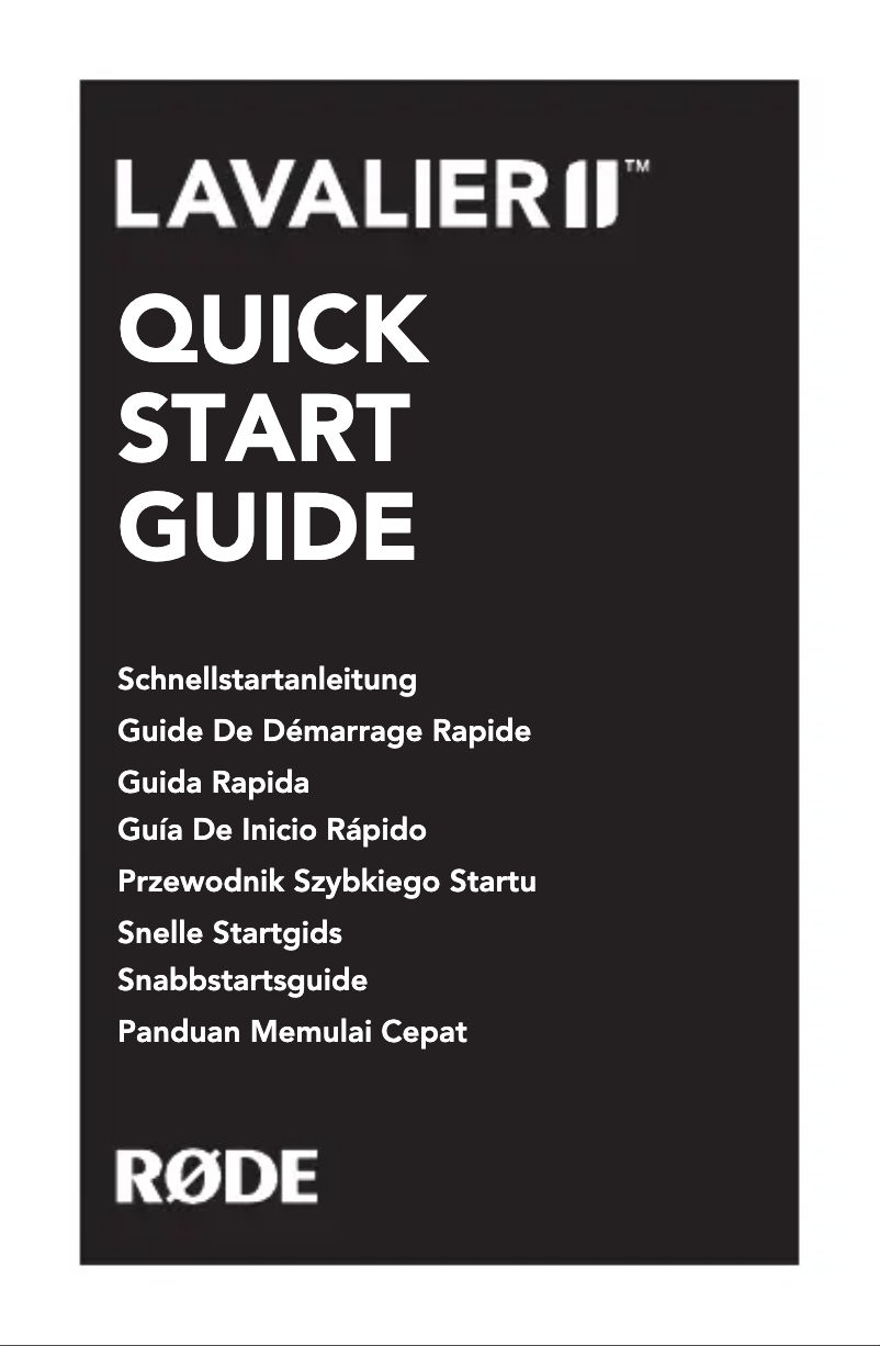 Página 1 del manual Manual de usuario Røde Lavalier II