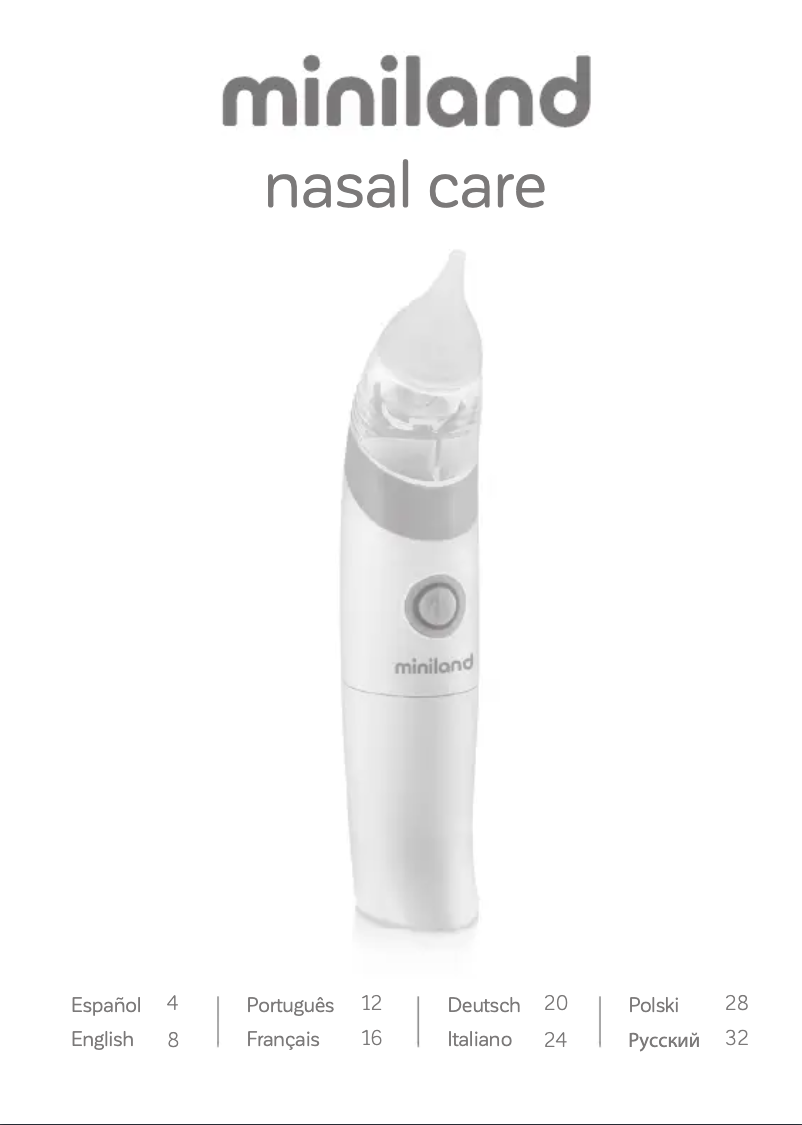 Imagen de la primera página del manual del dispositivo Nasal care 89058