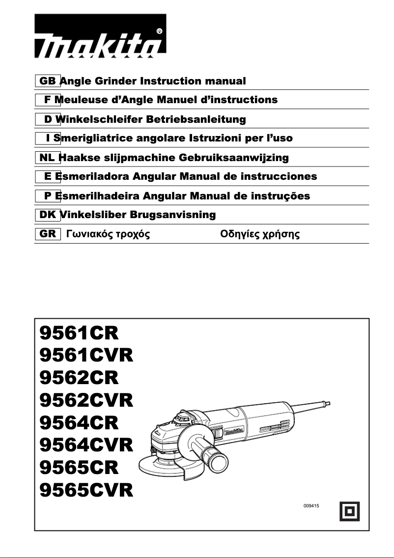 Página 1 del manual Manual de usuario Makita 9561CR