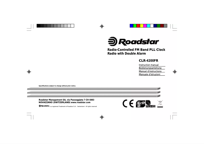 Imagen de la primera página del manual del dispositivo CLR-4200