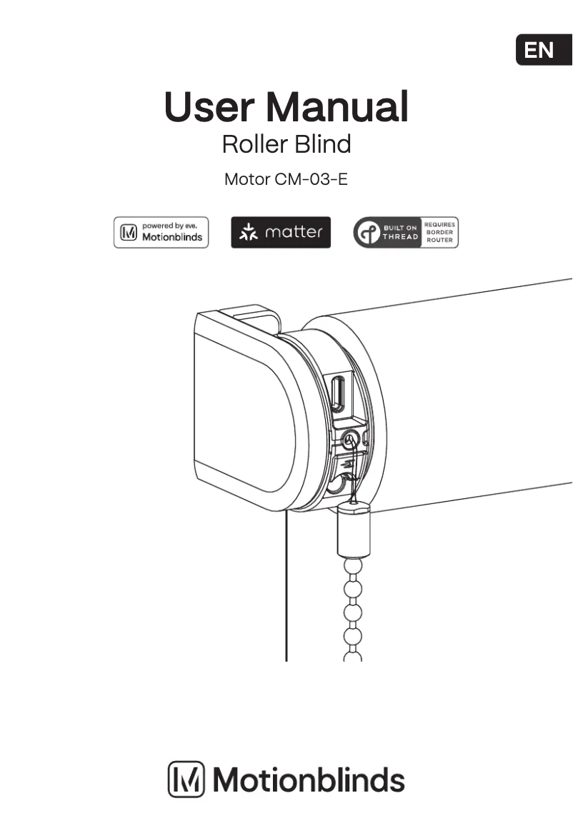 Página 1 del manual Manual de usuario EVE Blinds Collection
