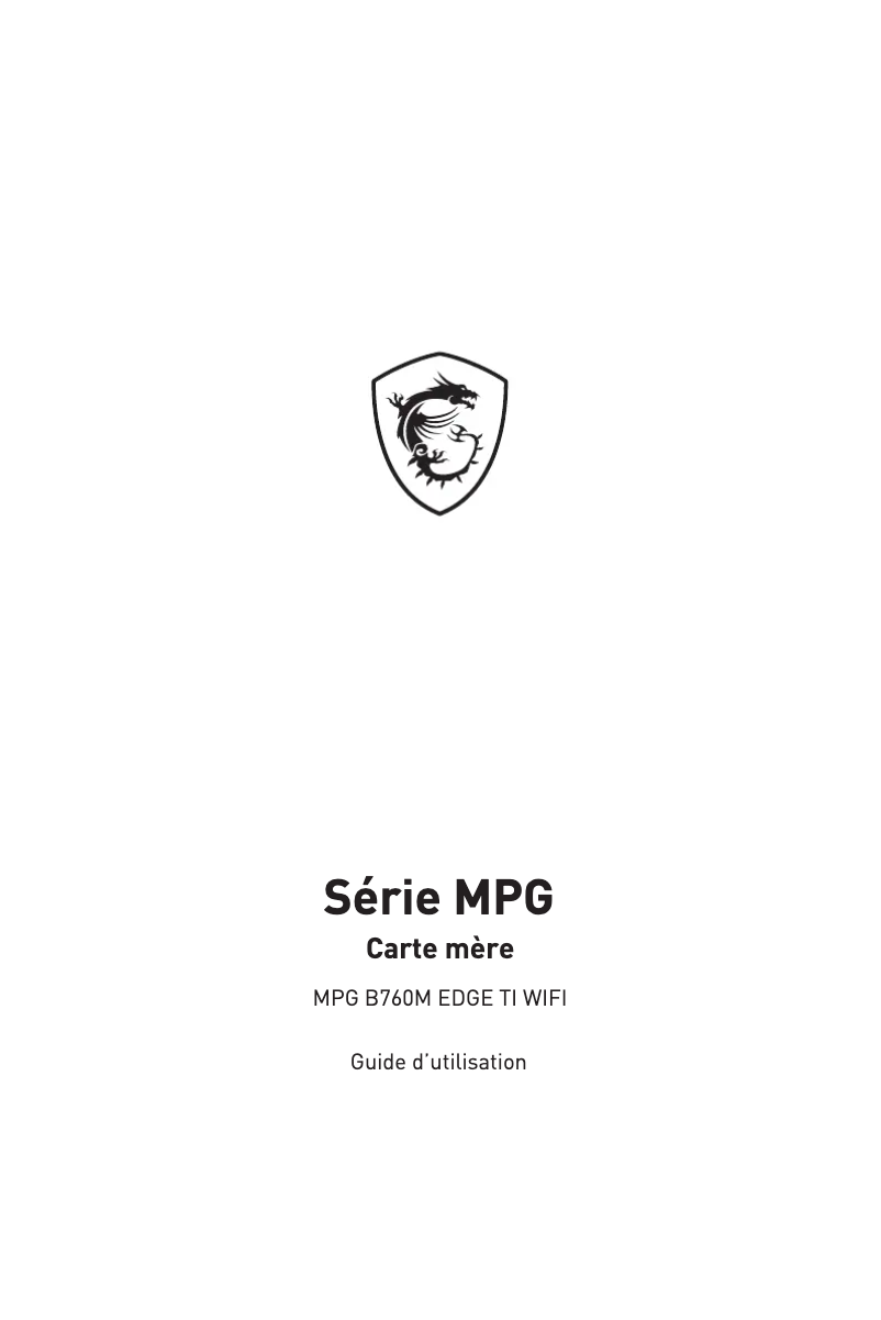 Imagen de la primera página del manual del dispositivo MPG B760M EDGE TI WIFI