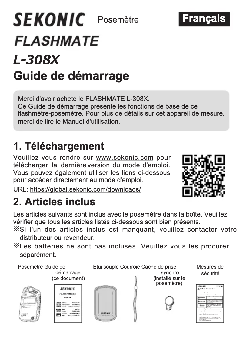 Imagen de la primera página del manual del dispositivo Flashmate L-308X