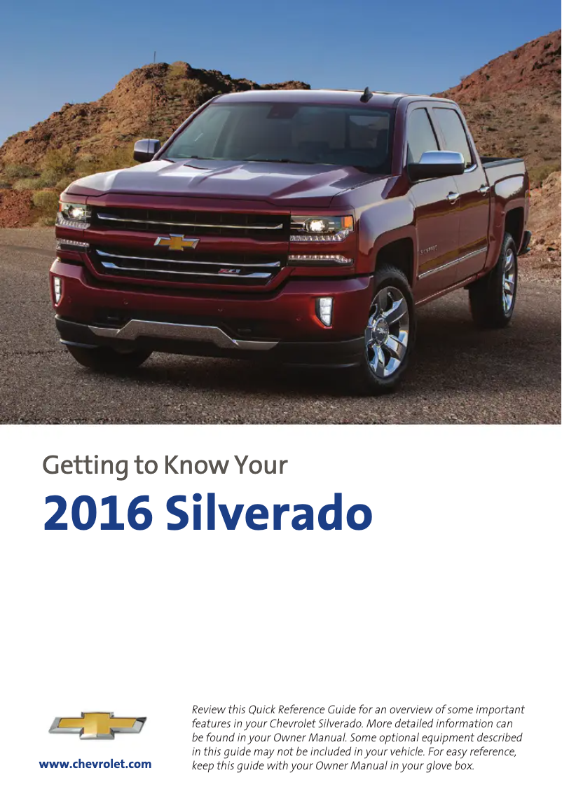 Imagen de la primera página del manual del dispositivo Silverado 2500 HD (2016)