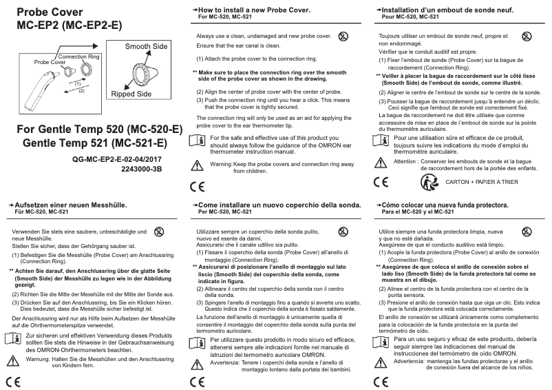 Imagen de la primera página del manual del dispositivo Gentle Temp MC-EP2-E
