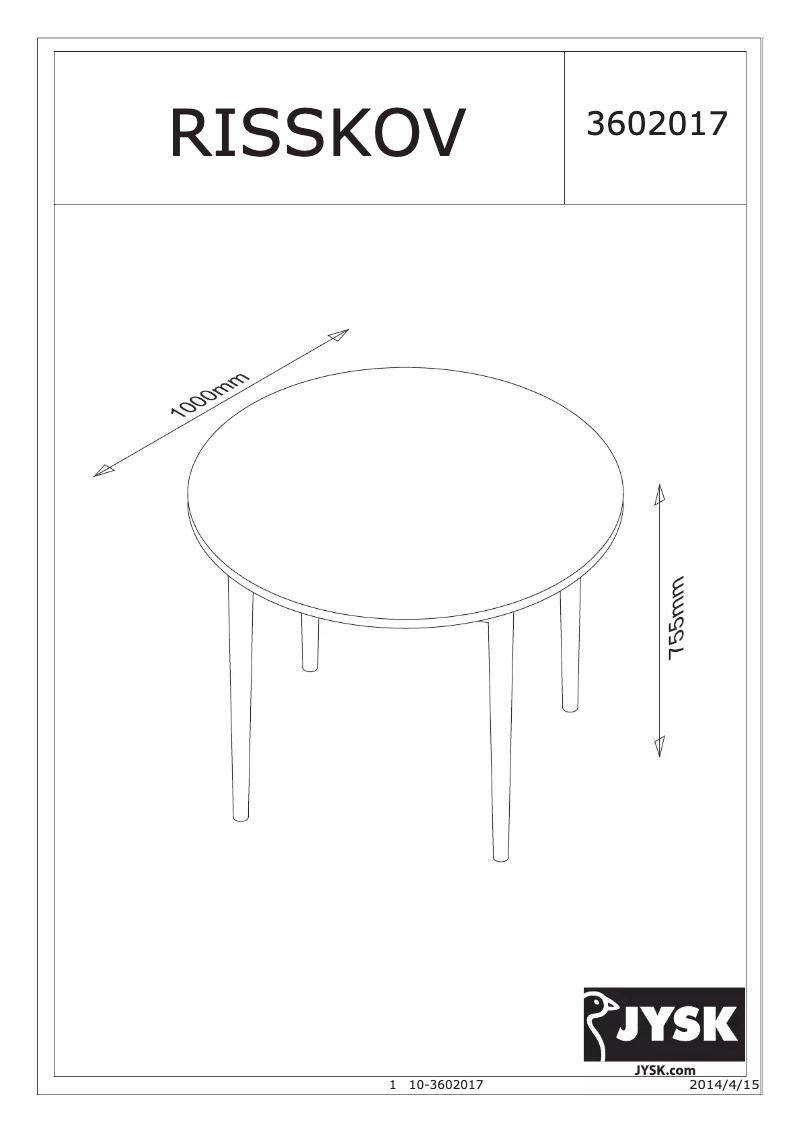 Imagen de la primera página del manual del dispositivo Risskov (100x76)