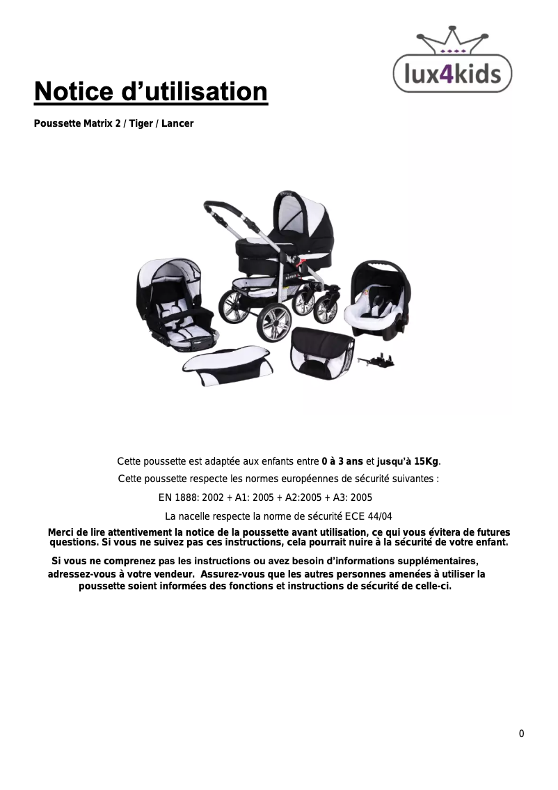 Página 1 del manual Manual de usuario Lux4Kids Lancer