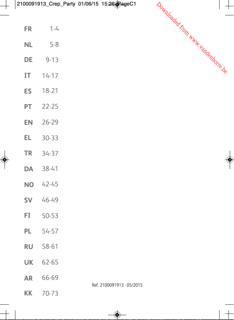 Página 1 del manual Manual de usuario Tefal PY553O