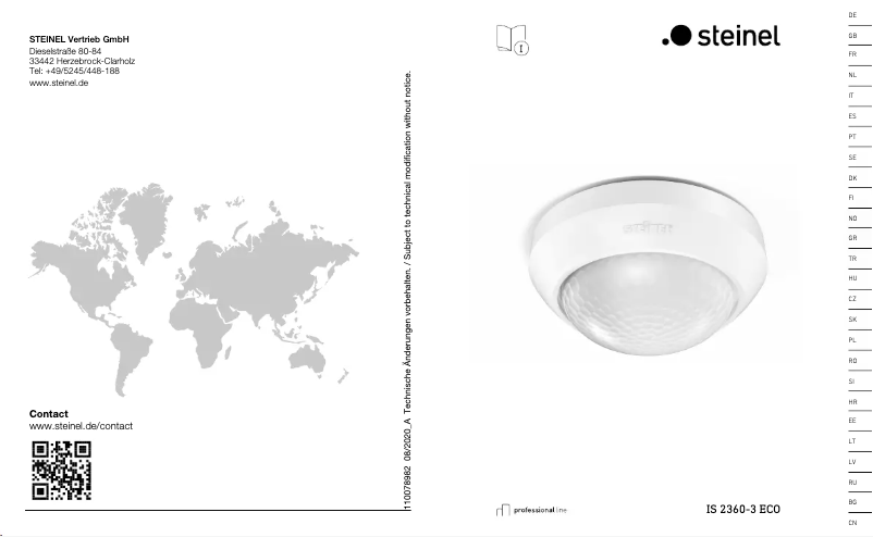Imagen de la primera página del manual del dispositivo IS 2360