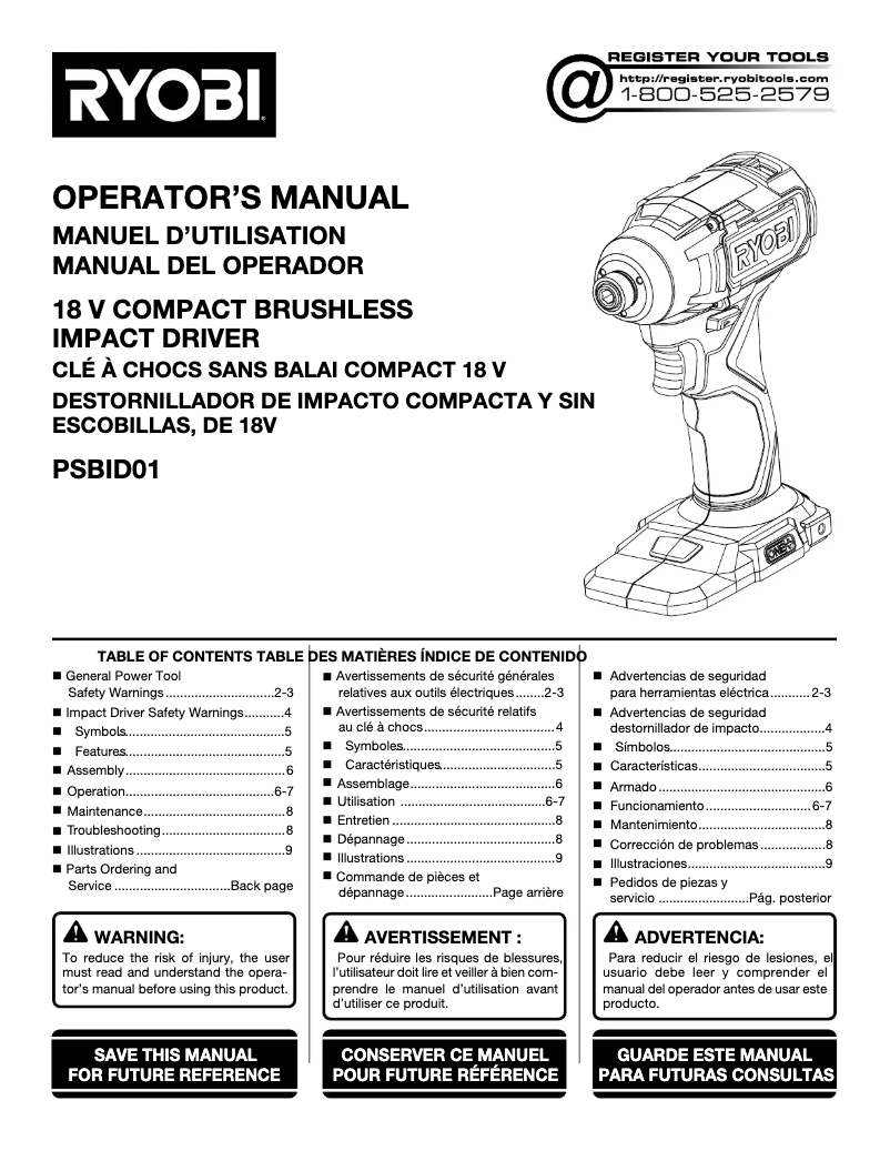 Imagen de la primera página del manual del dispositivo One+ PSBID01