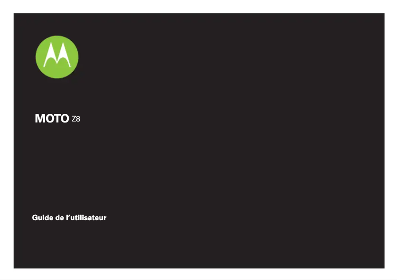 Página 1 del manual Manual de usuario Motorola Moto Z8