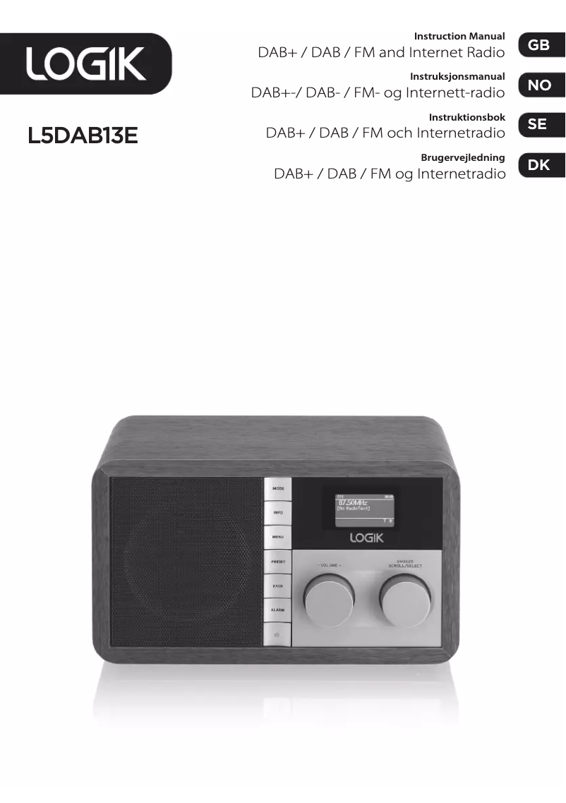 Imagen de la primera página del manual del dispositivo L5DAB13E