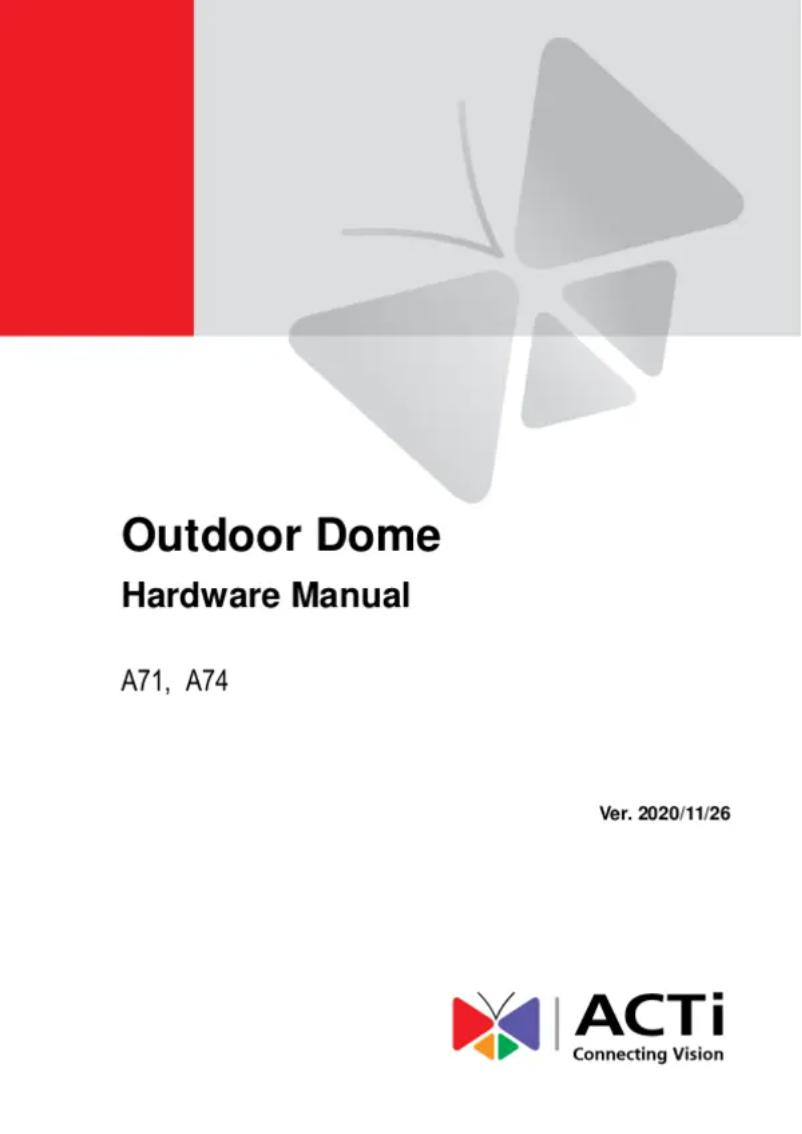 Imagen de la primera página del manual del dispositivo A71