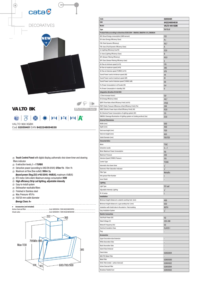 Imagen de la primera página del manual del dispositivo VALTO BK