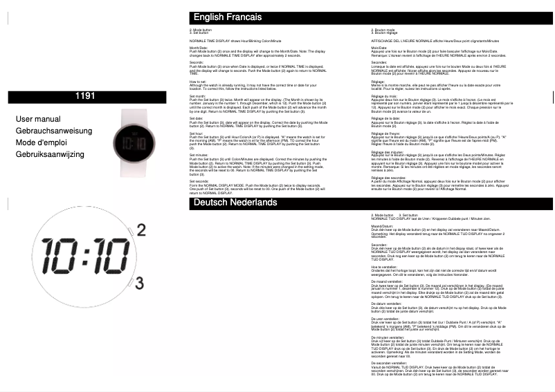 Página 1 del manual Manual de usuario Davis 1191