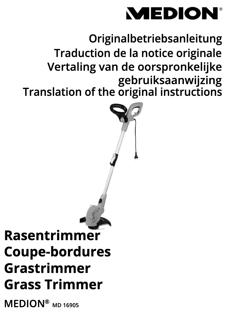 Imagen de la primera página del manual del dispositivo MD 16905