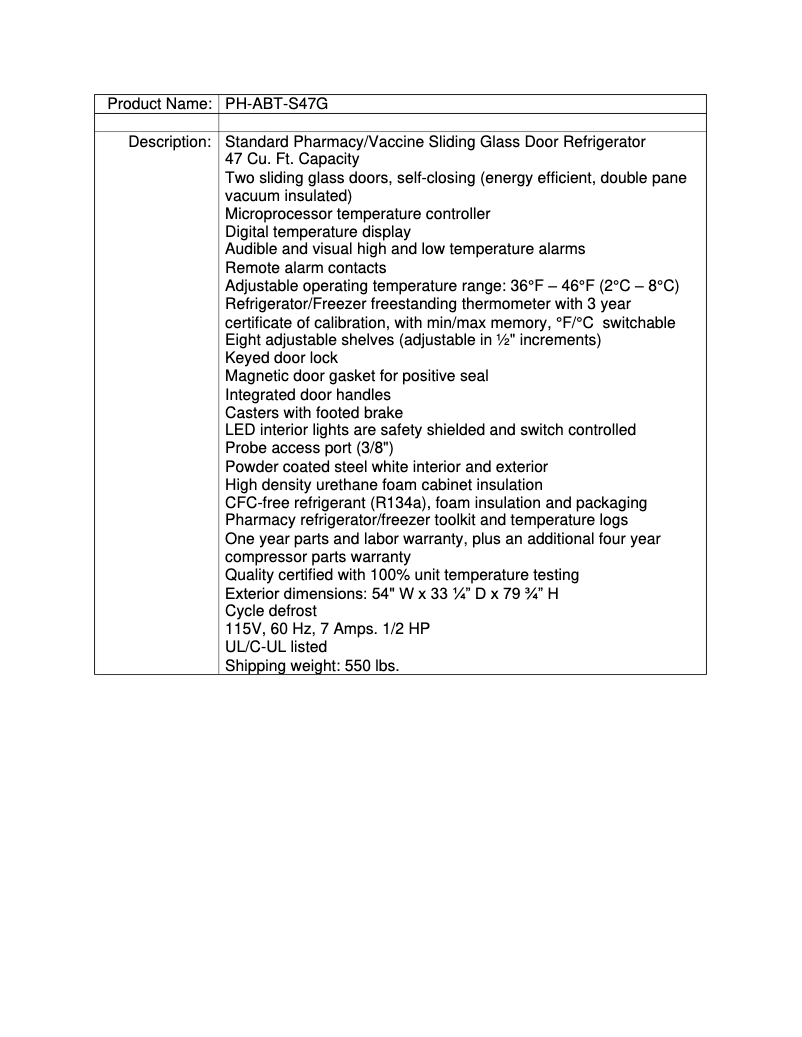 Imagen de la primera página del manual del dispositivo PH-ABT-S47G