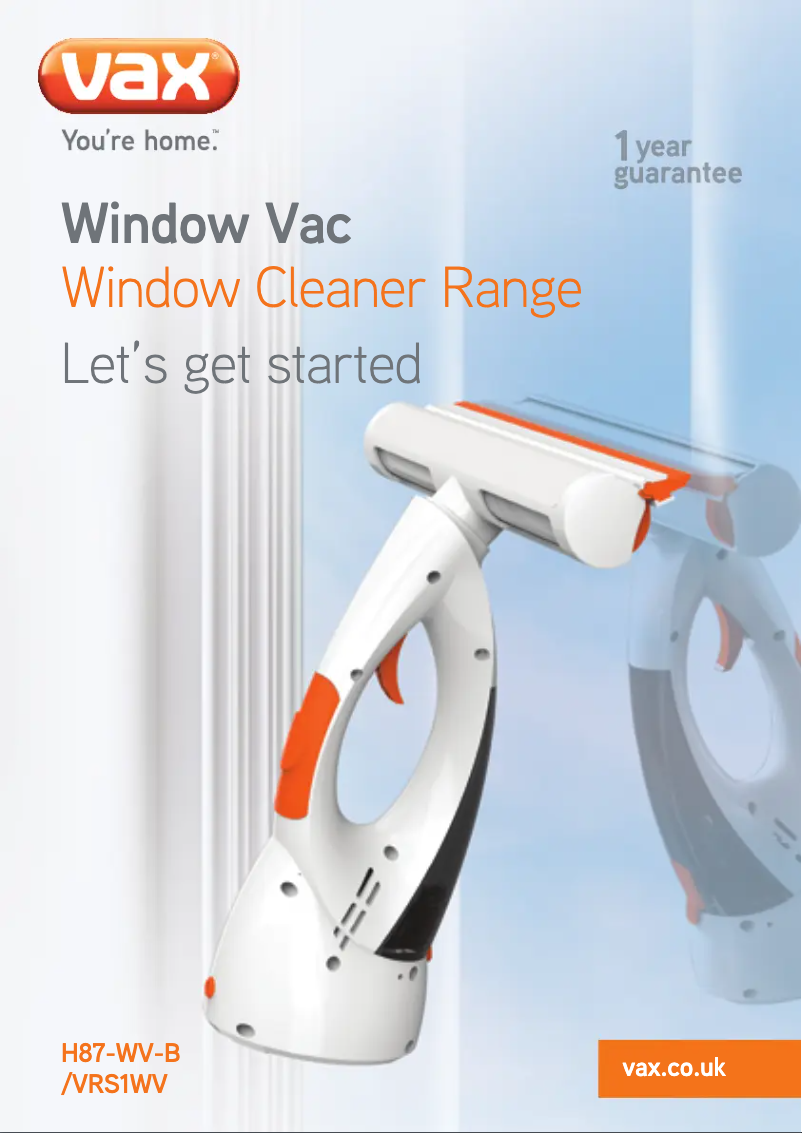 Página nº 1 - Manual de usuario Vax Window Vac H87-WV-B