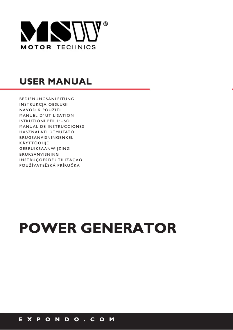 Imagen de la primera página del manual del dispositivo MSW-PG2200 EASY