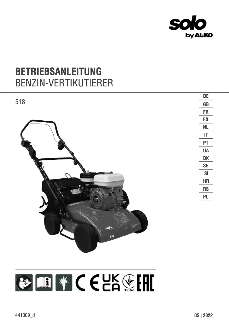 Imagen de la primera página del manual del dispositivo 518