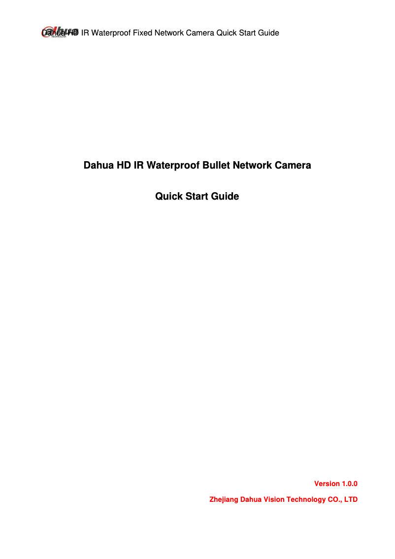 Imagen de la primera página del manual del dispositivo Eco-savvy 3.0 IPC-HFW4231D-AS
