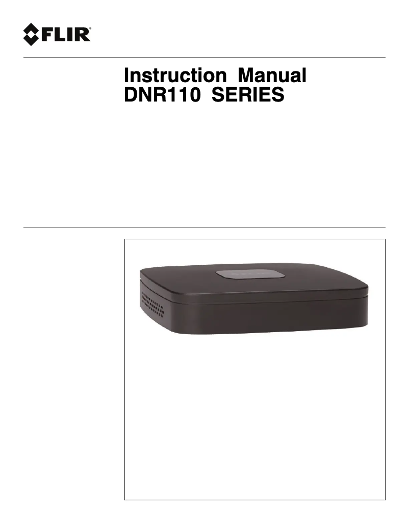 Página nº 1 - Manual de usuario FLIR DNR1144