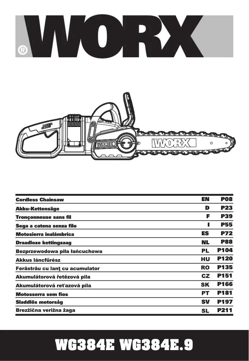 Imagen de la primera página del manual del dispositivo WG384E