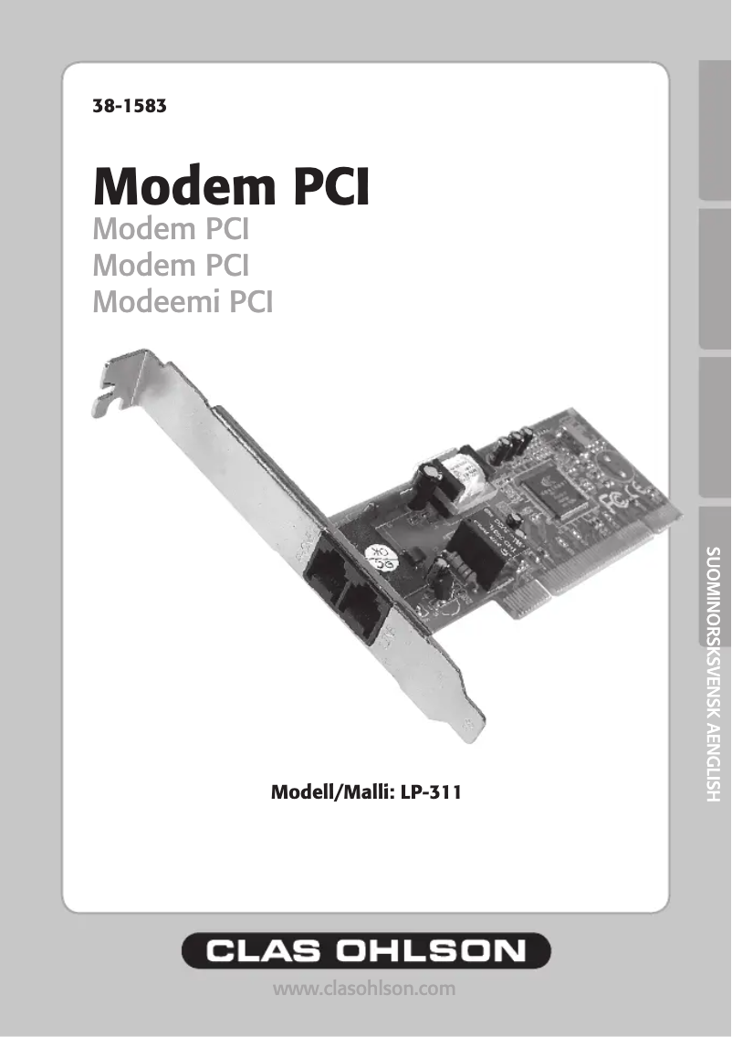 Página 1 del manual Manual de usuario Clas Ohlson LP-311