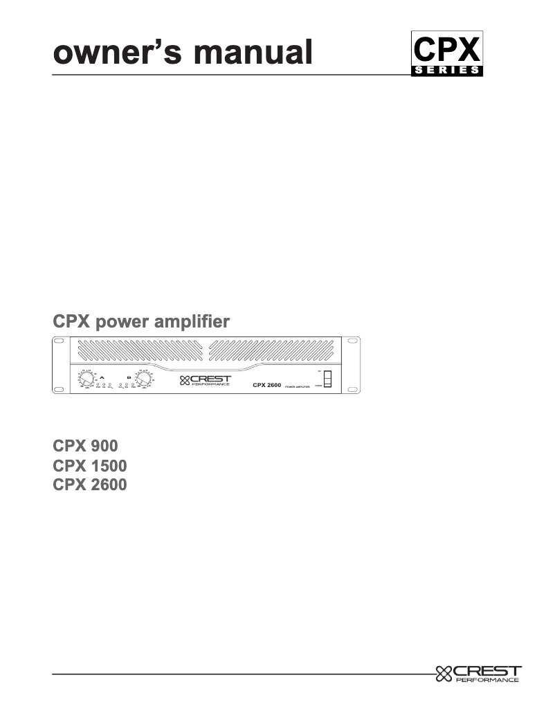 Imagen de la primera página del manual del dispositivo CPX 900