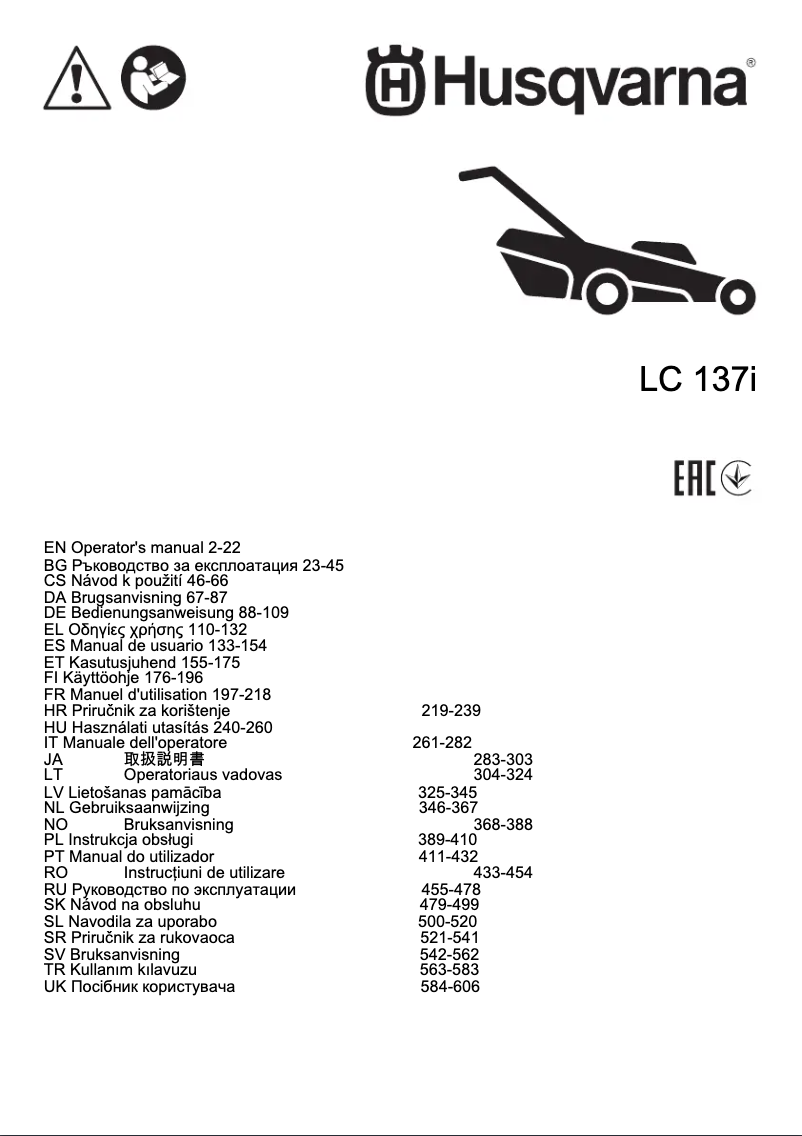 Imagen de la primera página del manual del dispositivo LC 137i