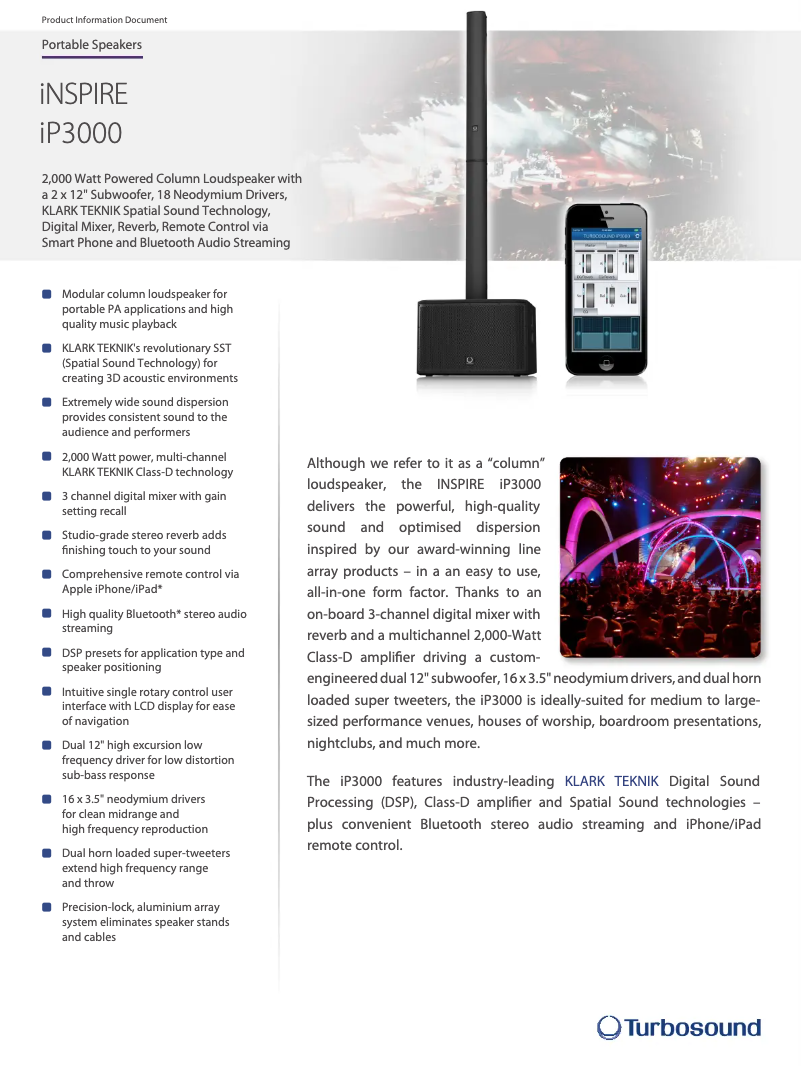 Imagen de la primera página del manual del dispositivo iNSPIRE iP3000