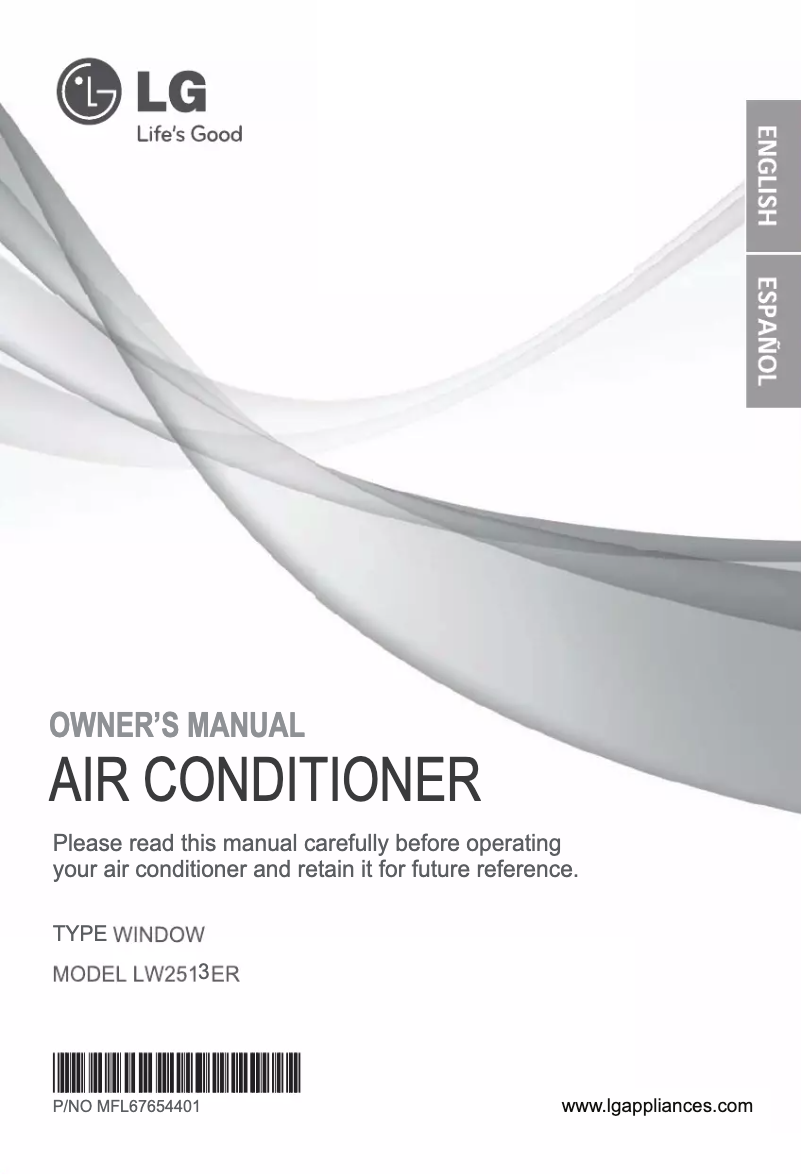 Imagen de la primera página del manual del dispositivo LW2513ER