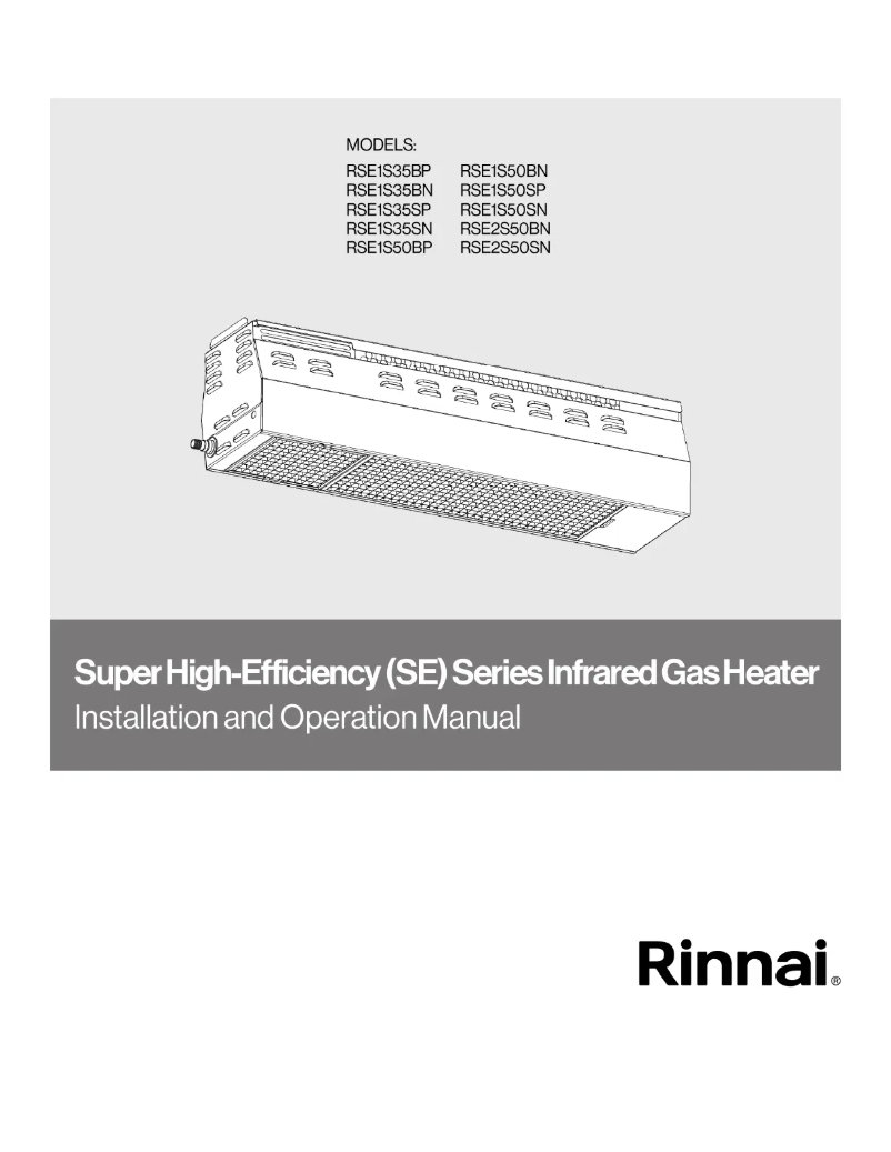 Página 1 del manual Guía de instalación Rinnai RSE1S50BP