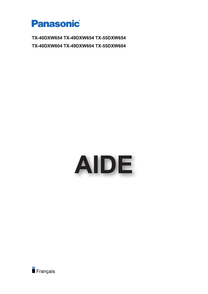 Imagen de la primera página del manual del dispositivo TX-49DXW604