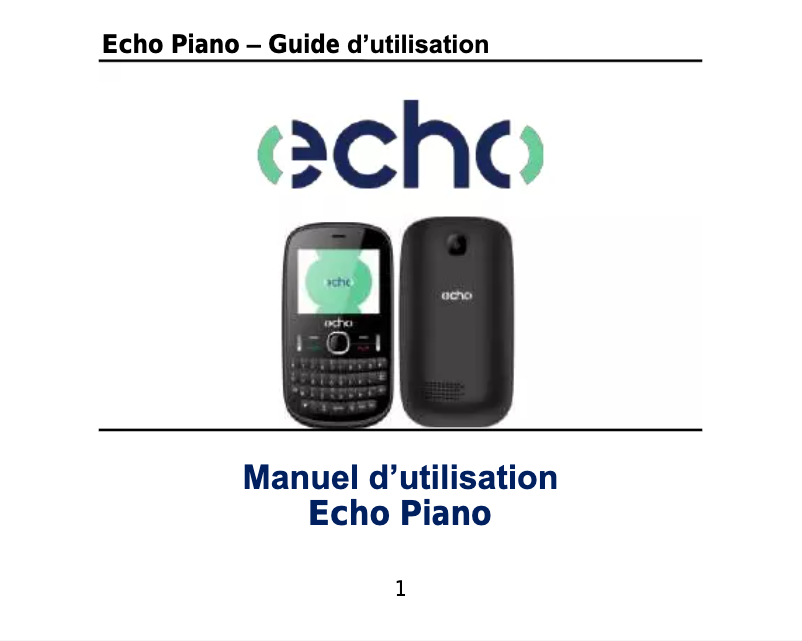 Página 1 del manual Manual de usuario Echo Piano
